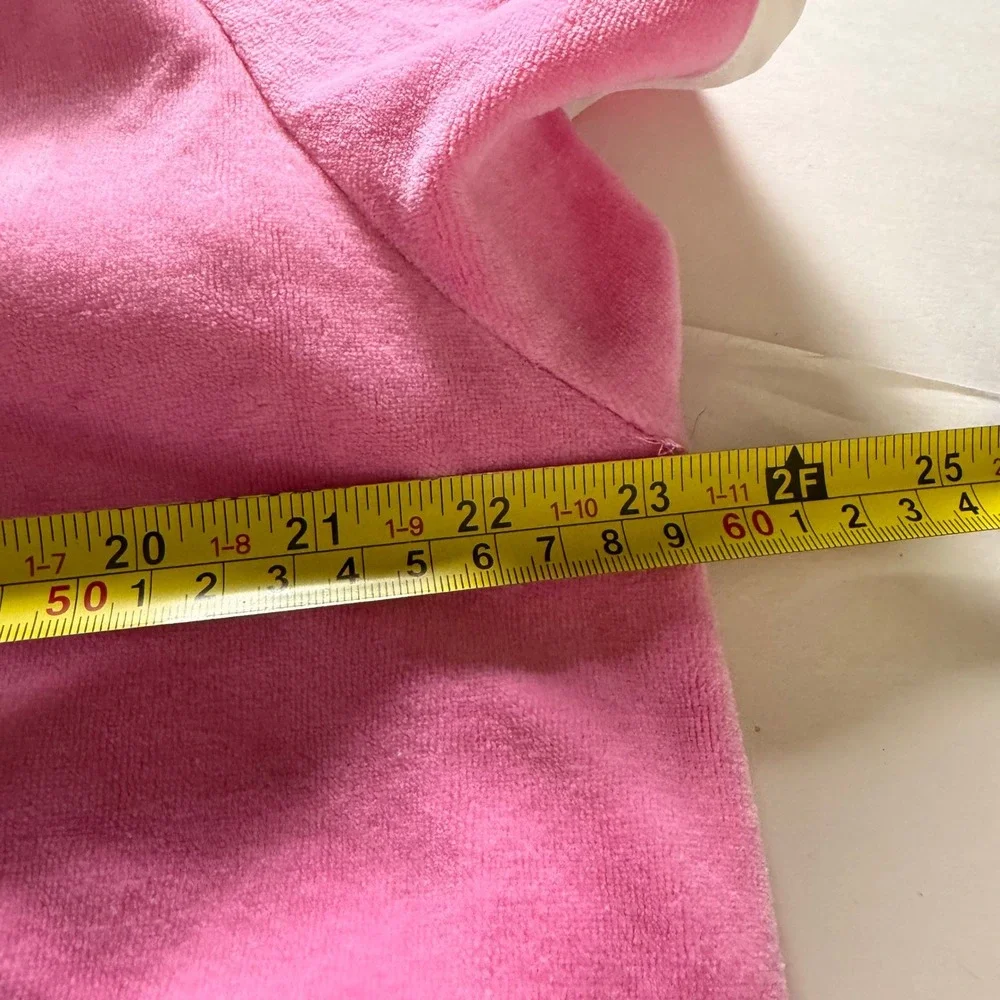 SSYS The Label Pink Velour Zip Cover Up Dress Robe Barbiecore Y2K Resort XL